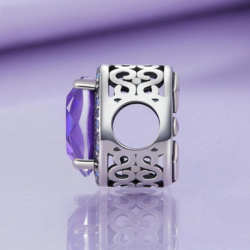 925 Sterling Silver Symphony Purple Moonlight Gemstone Diy Bracelet