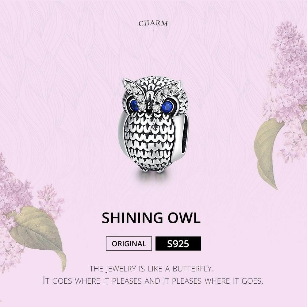 925 Sterling Silver Owl Beads For Diy Bracelets & Necklaces