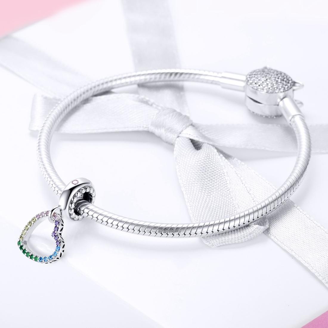 925 Sterling Silver Skull Heart Pendant For Diy Bracelets & Necklaces Style - Pendent