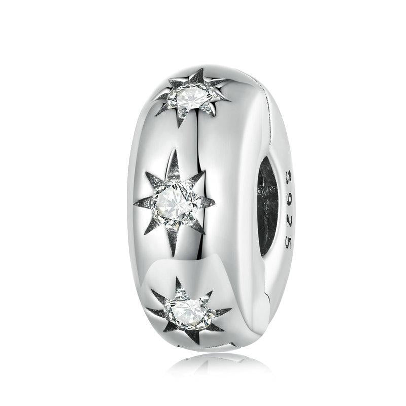 925 Sterling Silver Pointed Star Zircon Bracelet