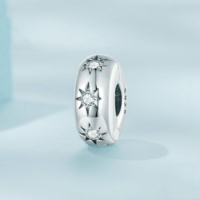 925 Sterling Silver Pointed Star Zircon Bracelet