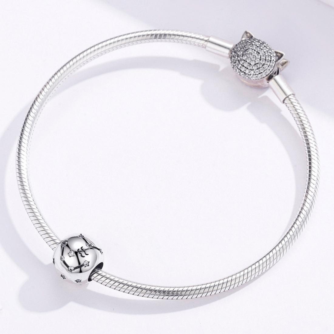 925 Sterling Silver Diy Zodiac Bracelet Beads Constellation Accessories Style - Aquarius