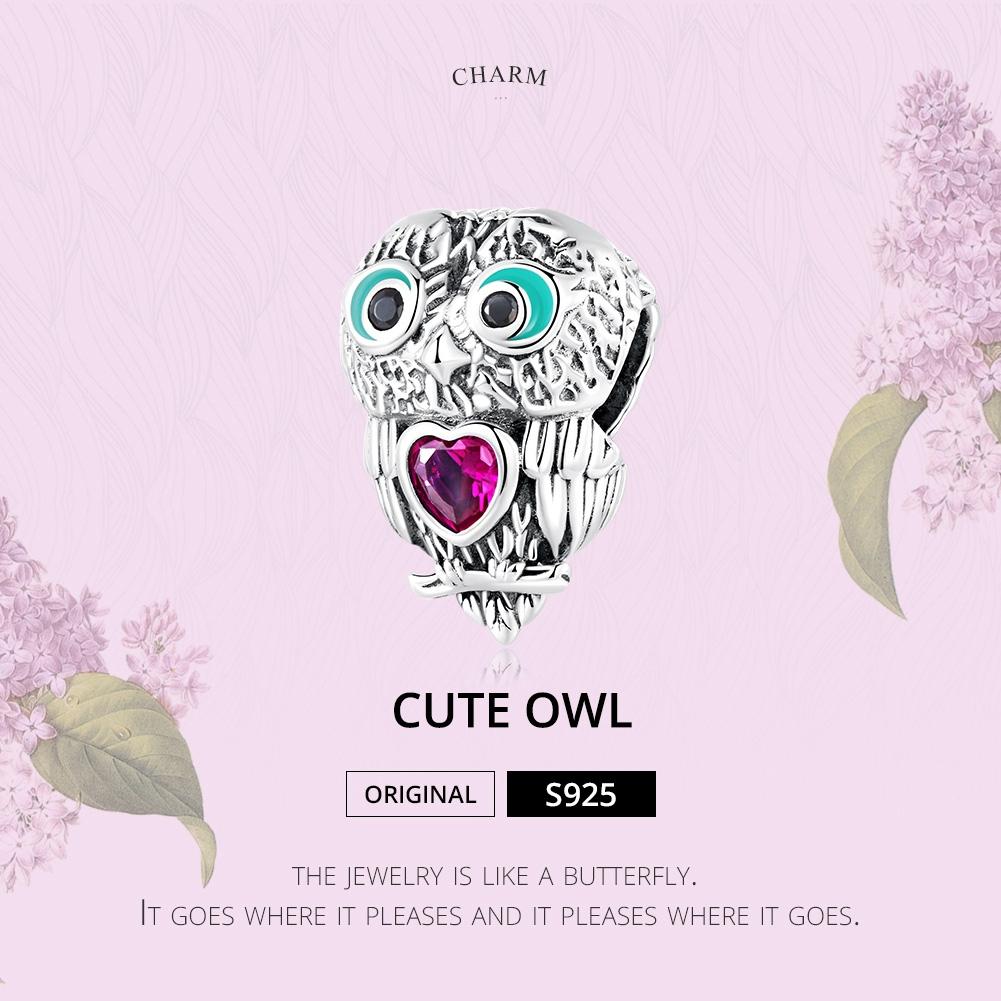 925 Sterling Silver Owl Beads For Diy Bracelets & Necklaces