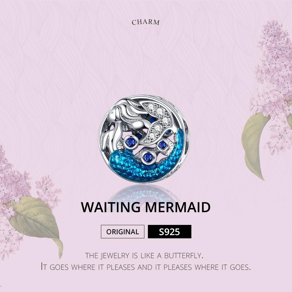 925 Sterling Silver Mermaid Beads For Diy Bracelets & Necklaces