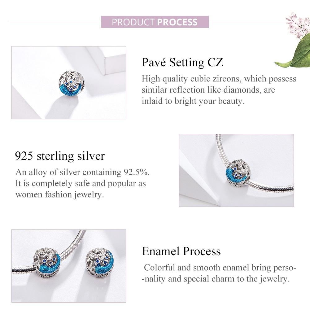 925 Sterling Silver Mermaid Beads For Diy Bracelets & Necklaces