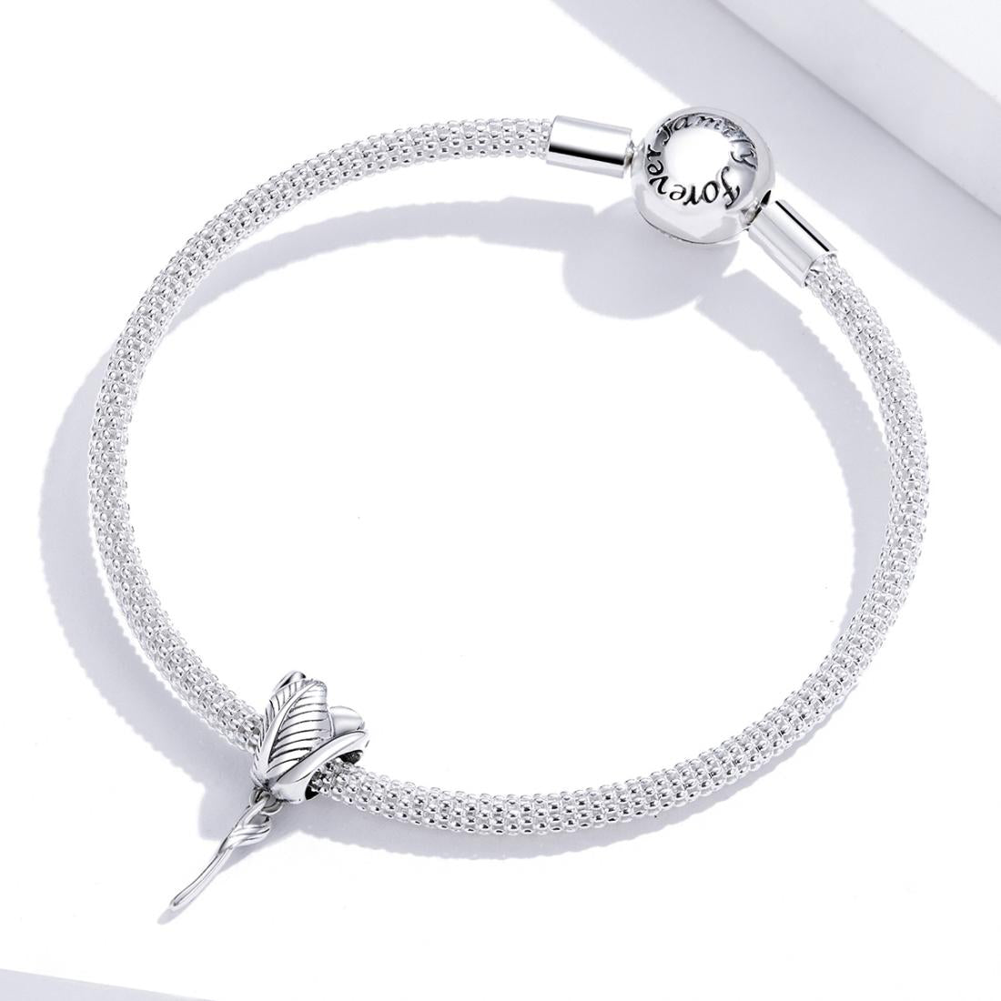 925 Sterling Silver Tulip Beads For Diy Bracelets & Necklaces