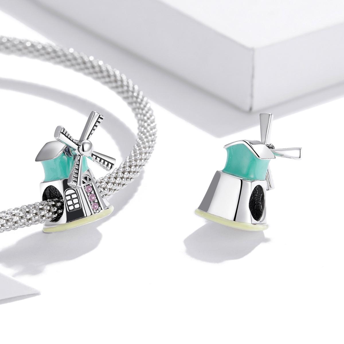 925 Sterling Silver Windmill Beads For Diy Bracelets & Necklaces