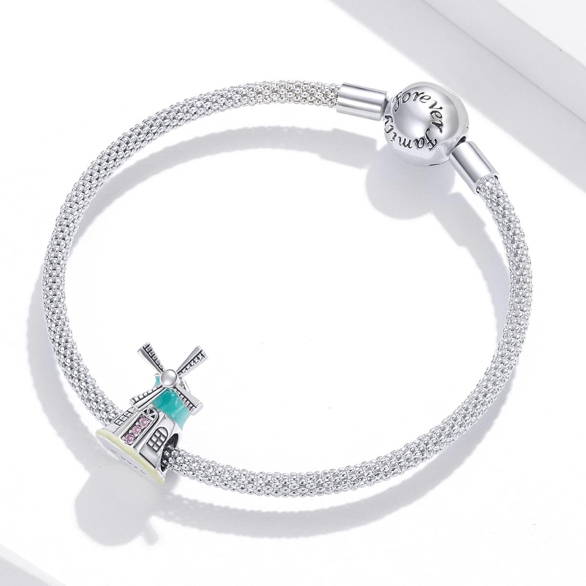 925 Sterling Silver Windmill Beads For Diy Bracelets & Necklaces