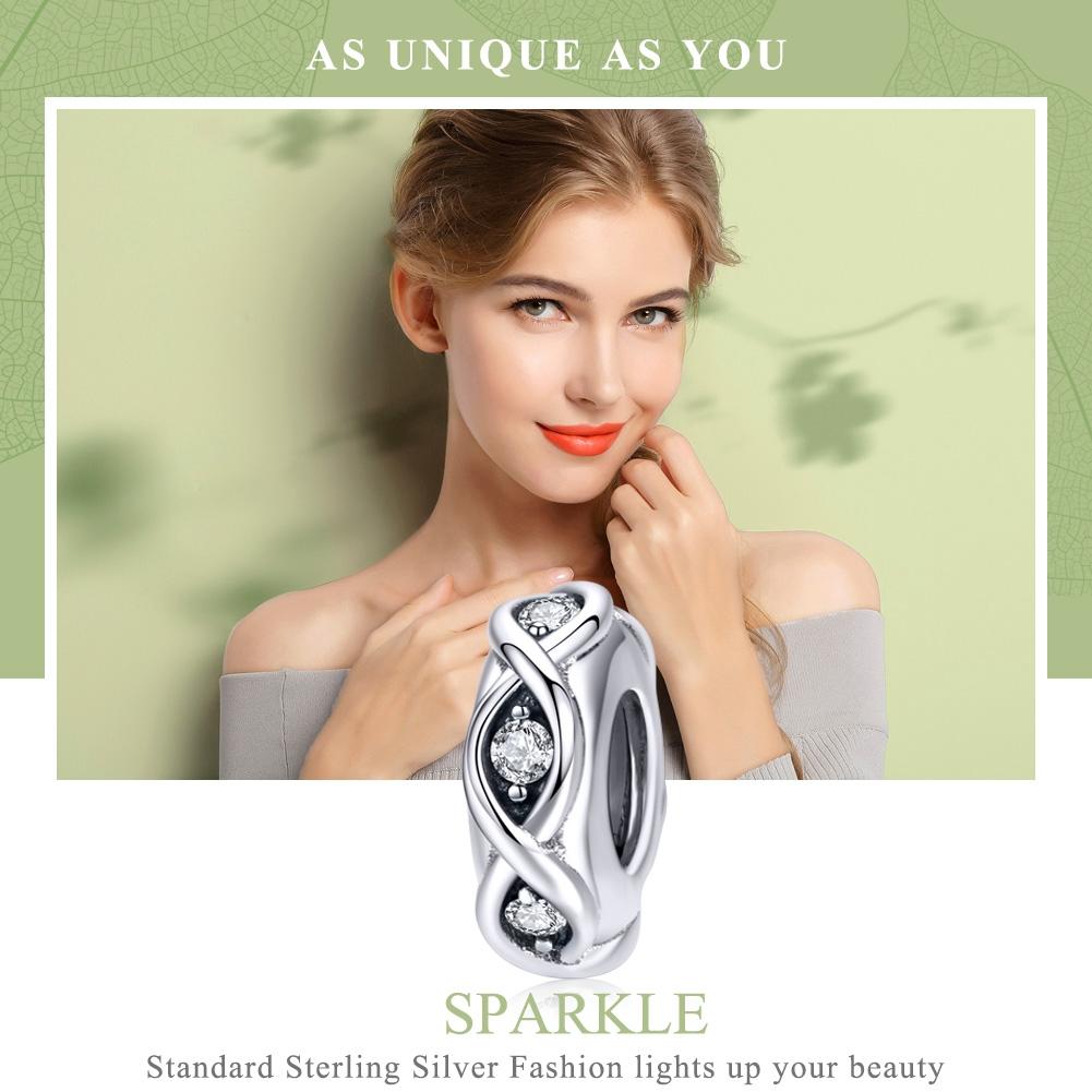 925 Sterling Silver Zircon Beaded Diy Bracelet Beads