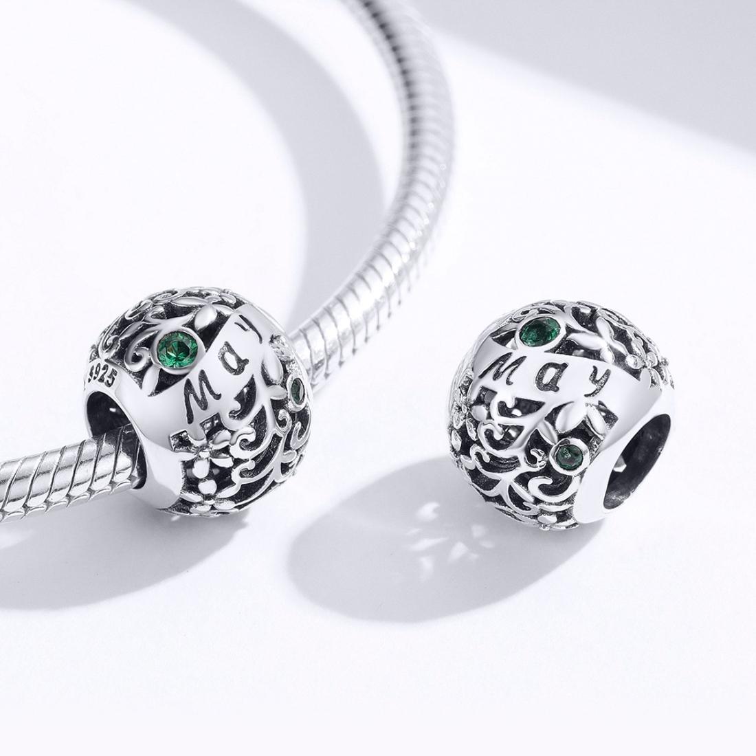 925 Sterling Silver 12 Birthstone Diy Bracelet Necklace May Style - May