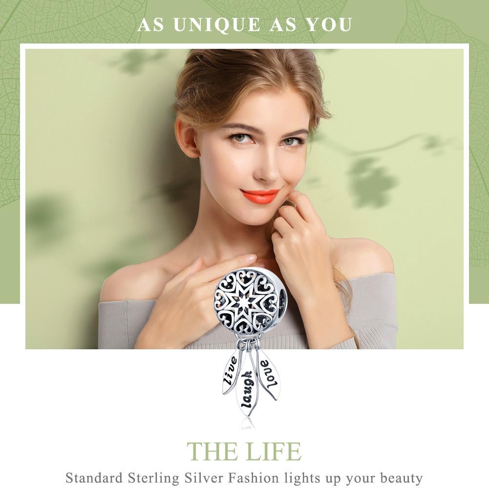 925 Sterling Silver Diy Bracelet Beads Heart Pattern