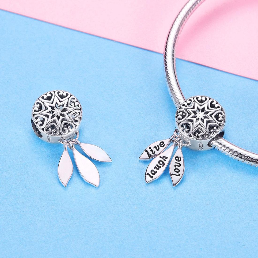 925 Sterling Silver Diy Bracelet Beads Heart Pattern