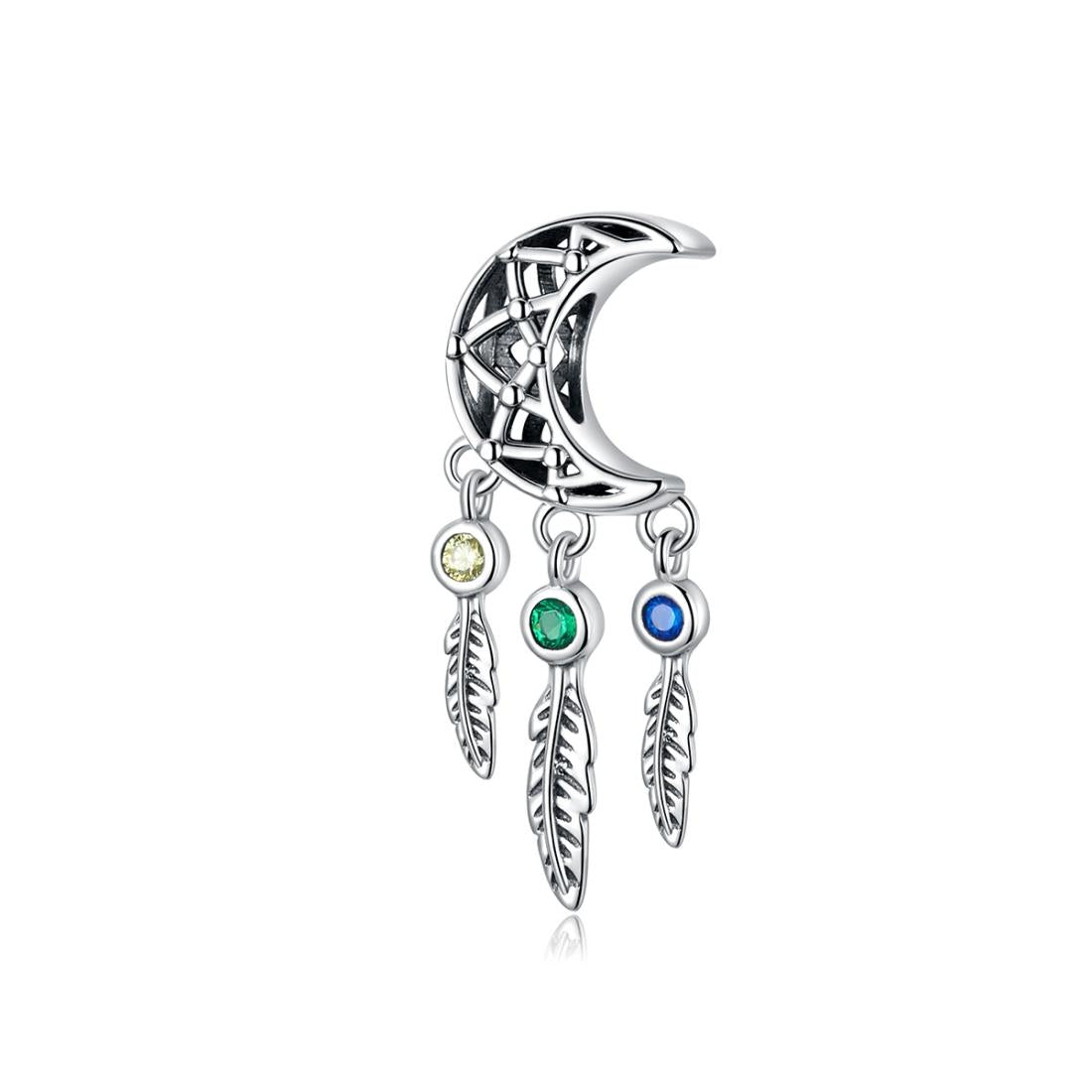 925 Sterling Silver Moon Beaded Bracelet Accessory