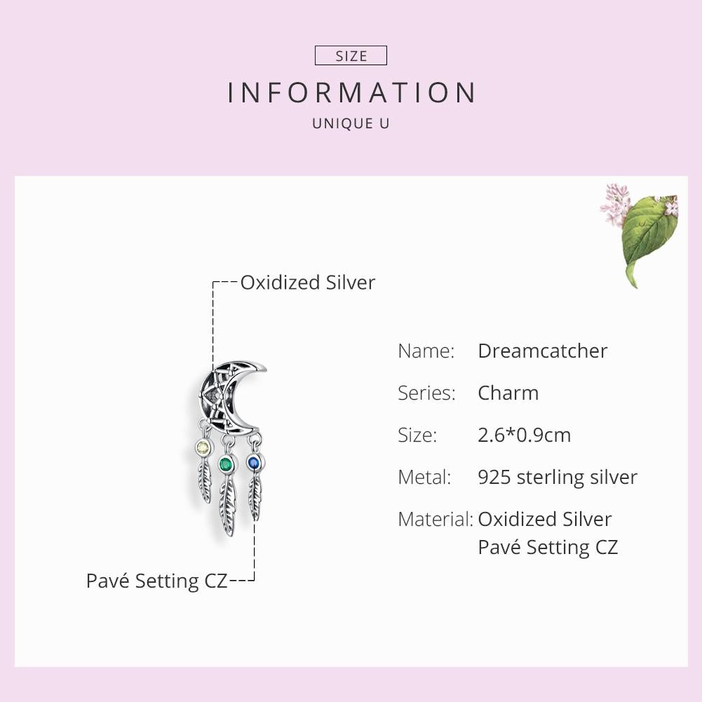 925 Sterling Silver Moon Beaded Bracelet Accessory