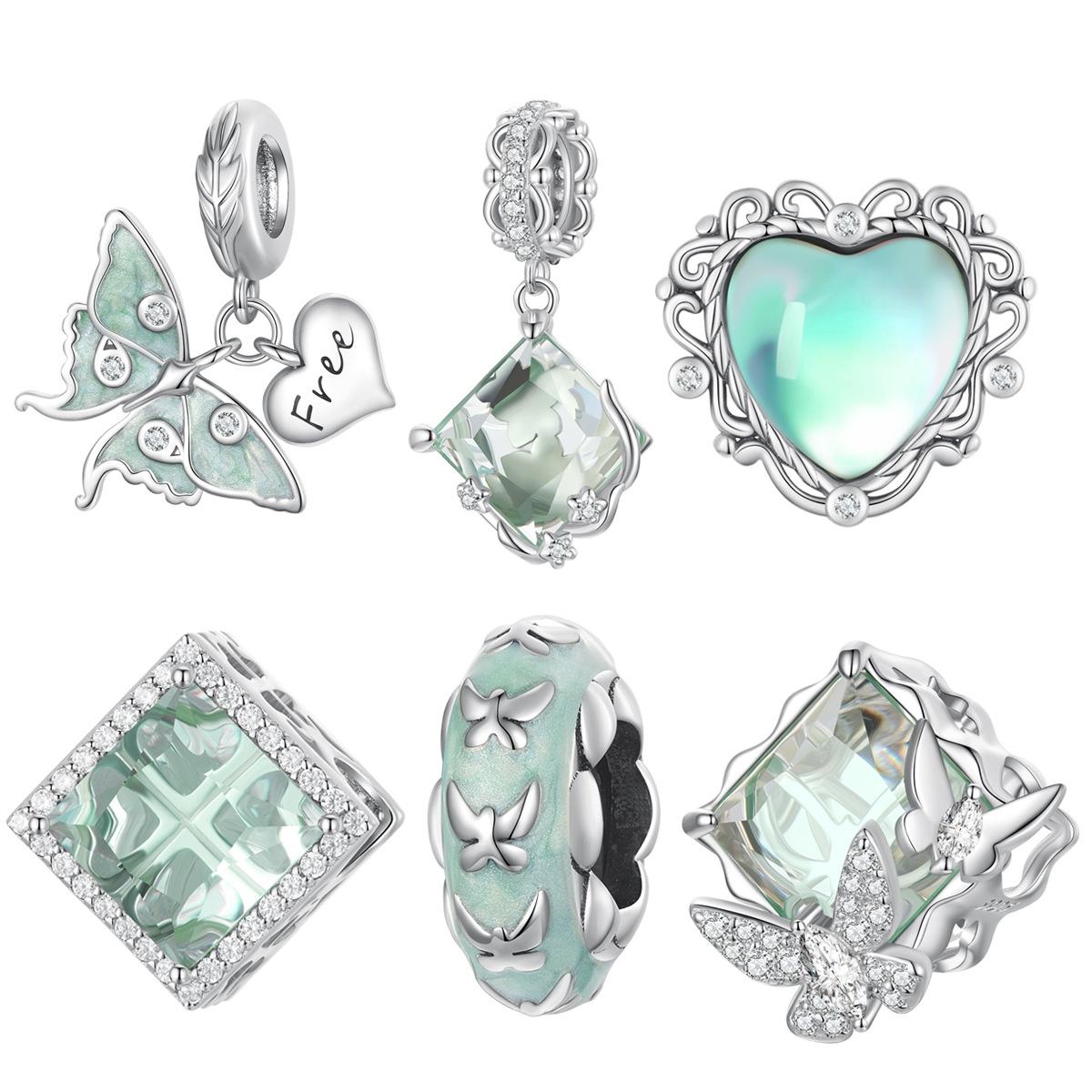 925 Sterling Silver Natural Butterfly Pendant For Diy Bracelets Bsc653 Style - Butterfly