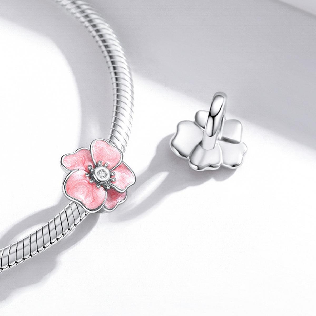 925 Sterling Silver Flower Bead Bracelet & Necklace Set