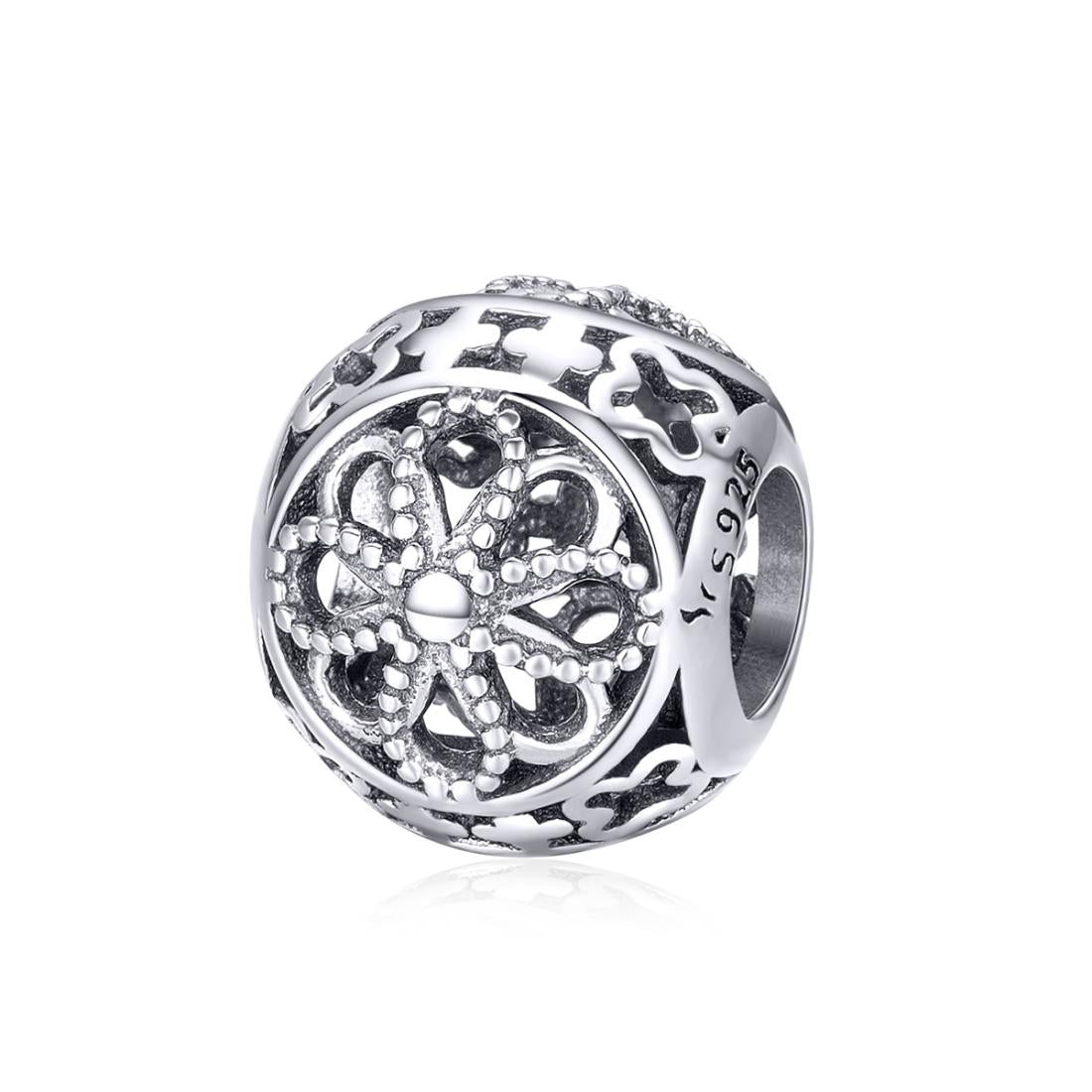 925 Sterling Silver Flower Beads For Diy Bracelets & Necklaces