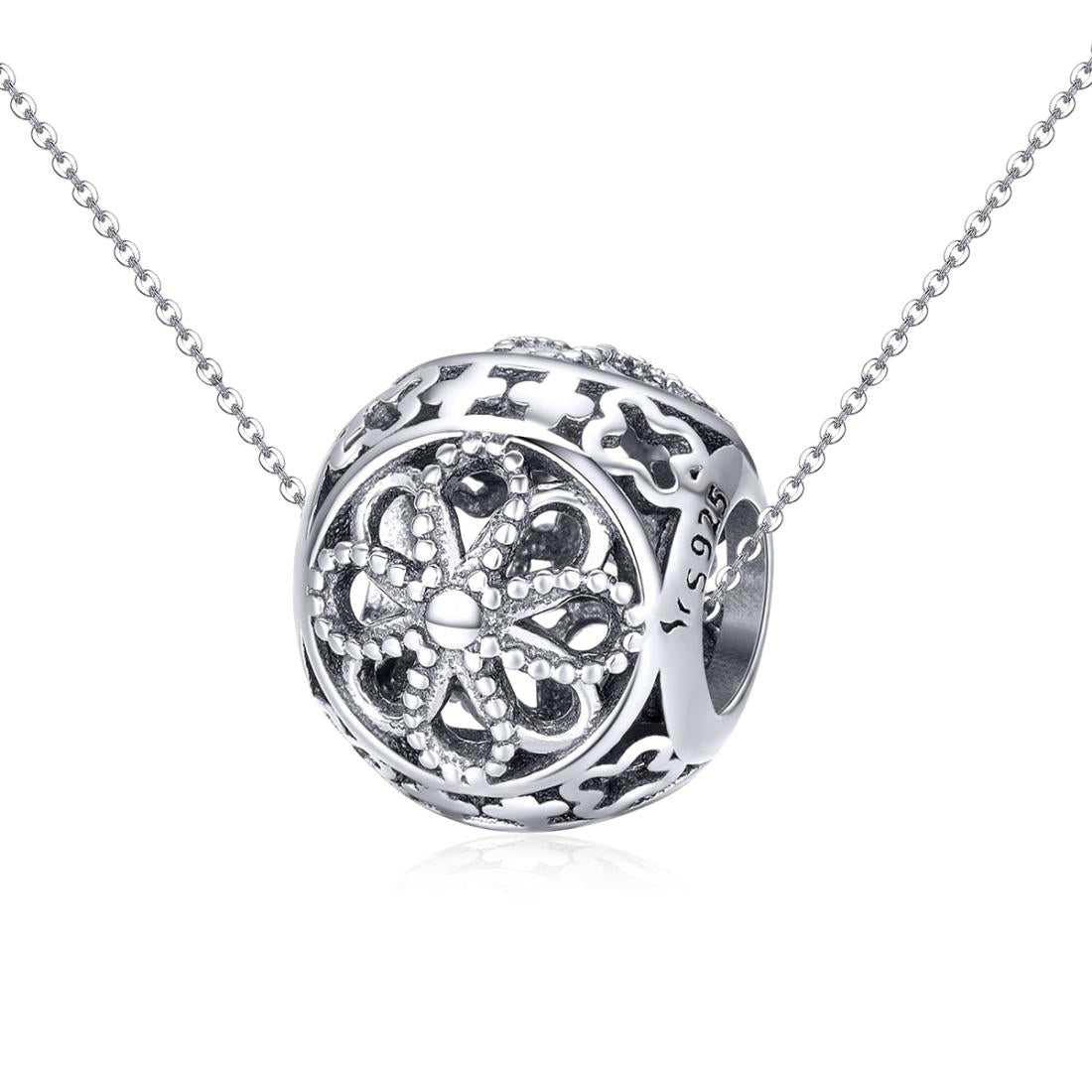 925 Sterling Silver Flower Beads For Diy Bracelets & Necklaces