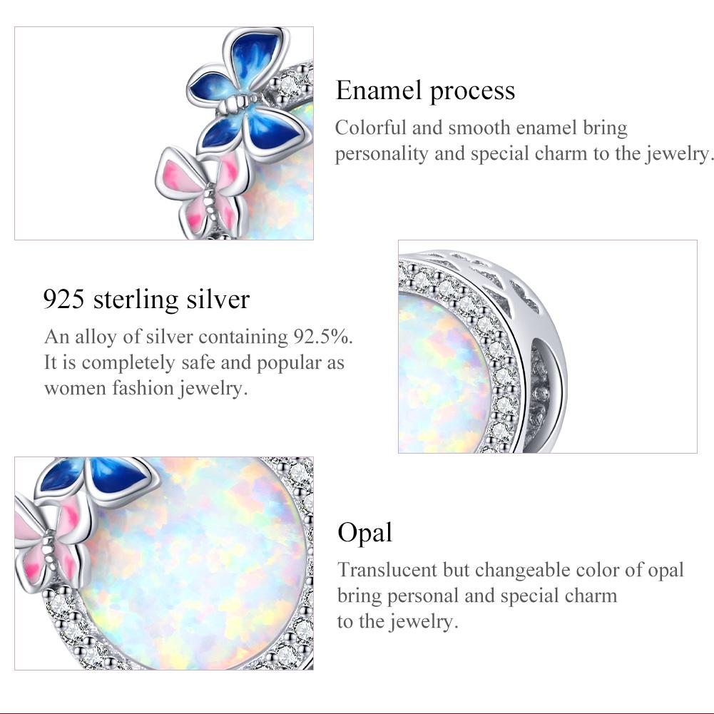 925 Sterling Silver Spring Butterfly Beads For Diy Bracelets & Necklaces