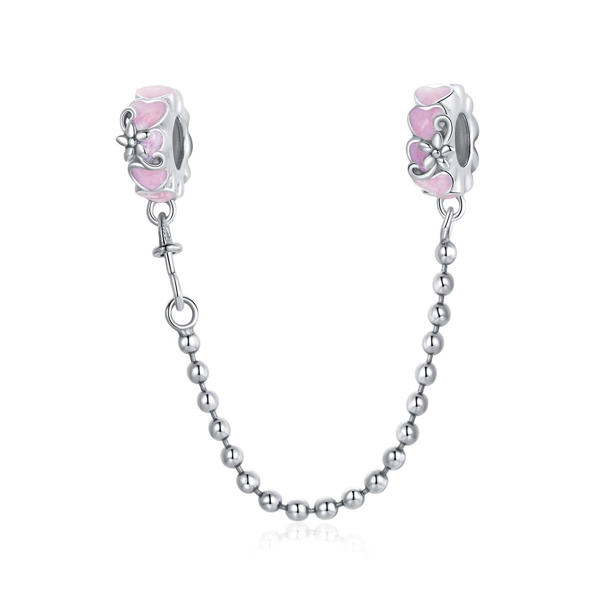 925 Sterling Silver Heart Safety Chain For Diy Bracelets & Necklaces
