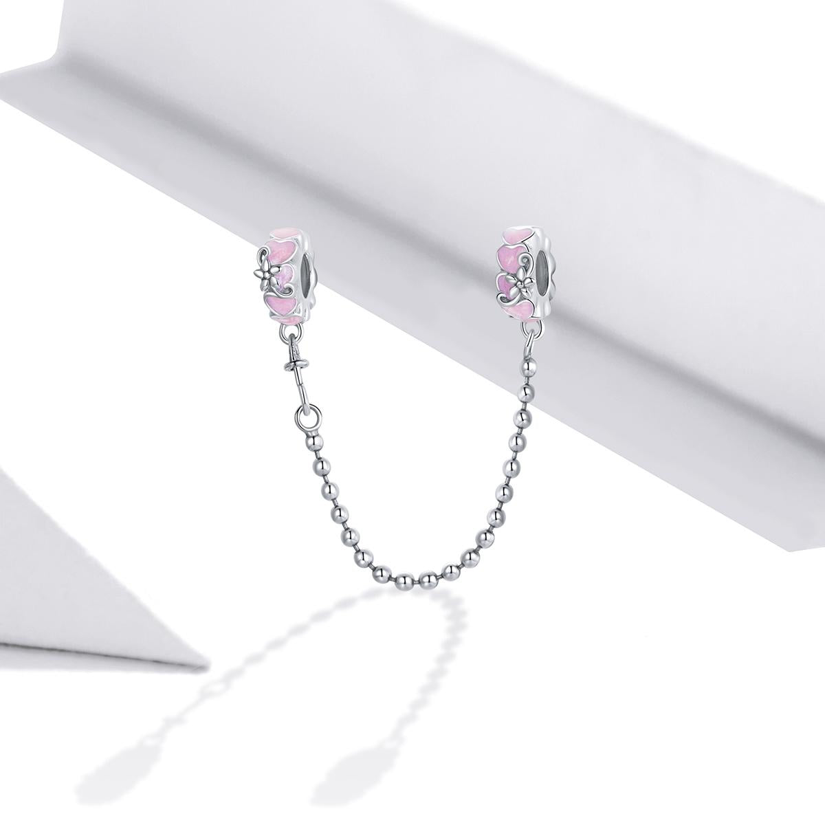 925 Sterling Silver Heart Safety Chain For Diy Bracelets & Necklaces