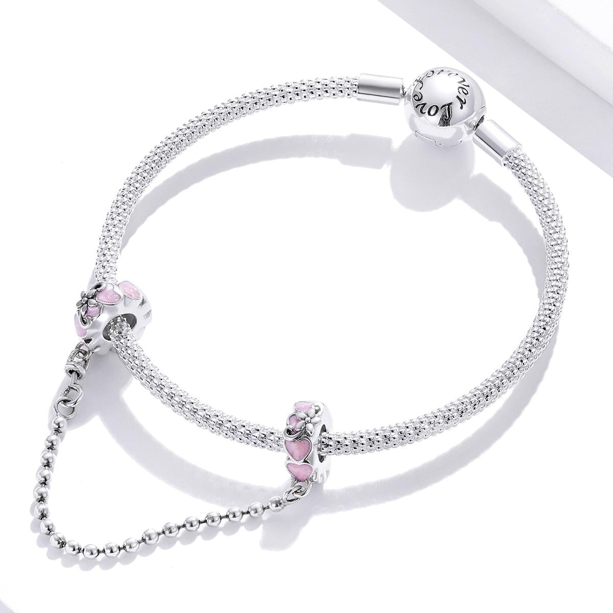 925 Sterling Silver Heart Safety Chain For Diy Bracelets & Necklaces