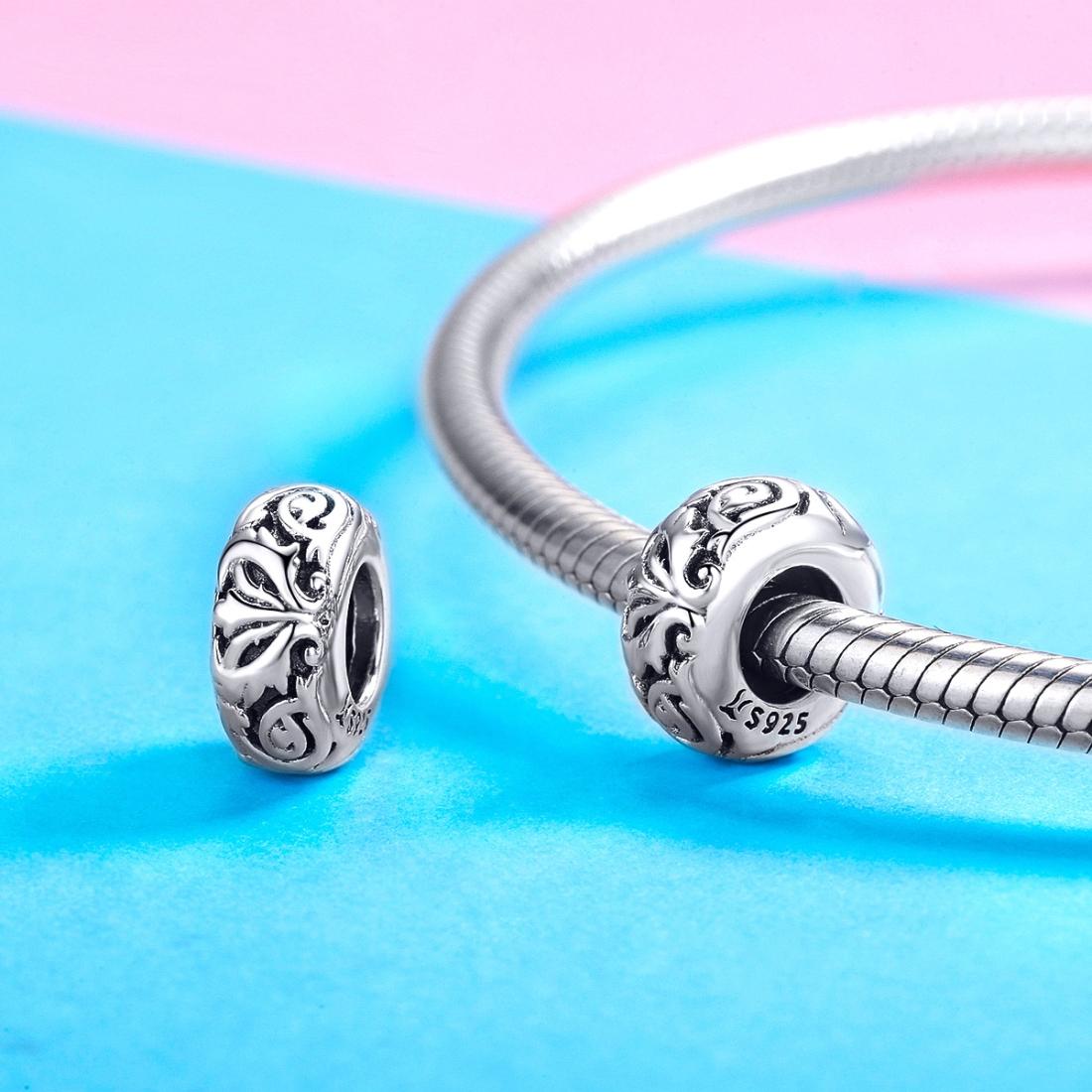 925 Sterling Silver Flower Beads Bracelet Hollow Pattern