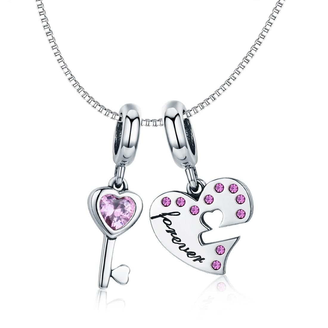 925 Sterling Silver Diamond Heart Spoon Bracelet