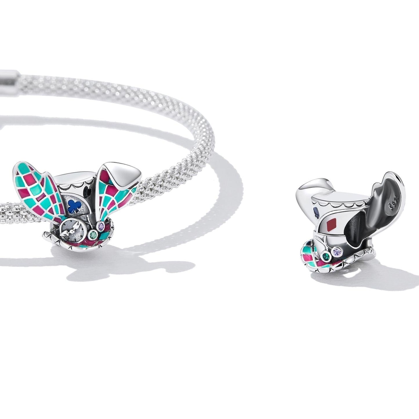 925 Sterling Silver Rabbit Ear Magic Hat Beads For Diy Bracelets & Necklaces