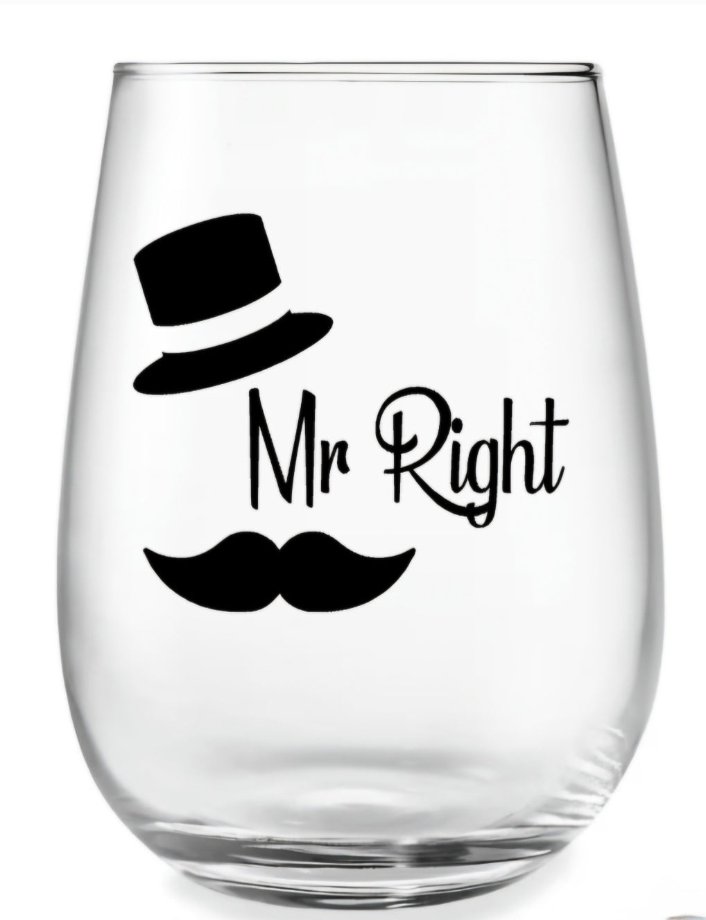 Wine Glasses "Mr Right and Mrs Always Right"