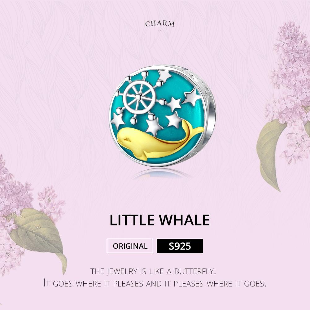 925 Sterling Silver Whale Star Beads For Diy Bracelets & Necklaces