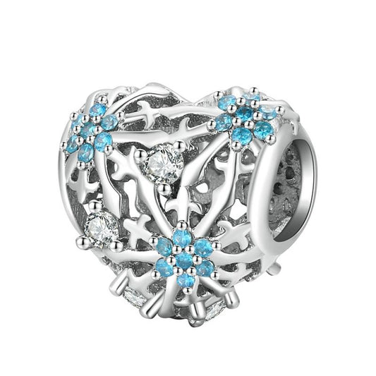 925 Sterling Silver Diy Winter Snowflake Bracelet Bead Set
