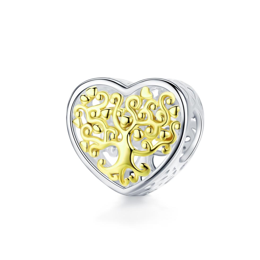 925 Sterling Silver Diy Bracelet Accessories Heart Beads