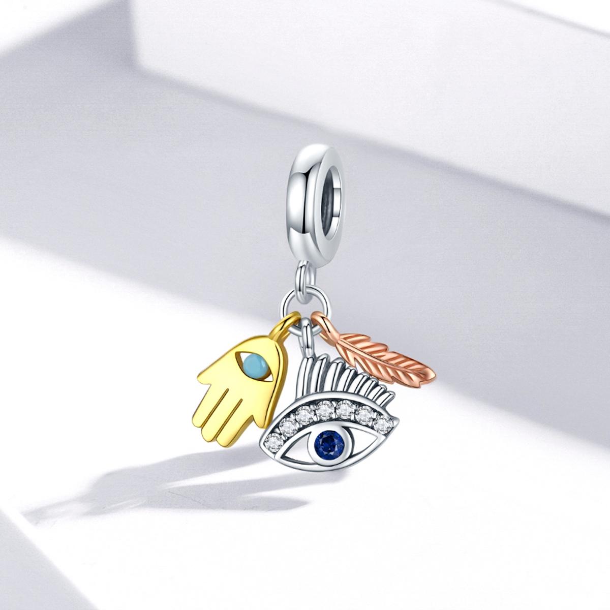 925 Sterling Silver Feather Pendant For Diy Bracelets & Necklaces