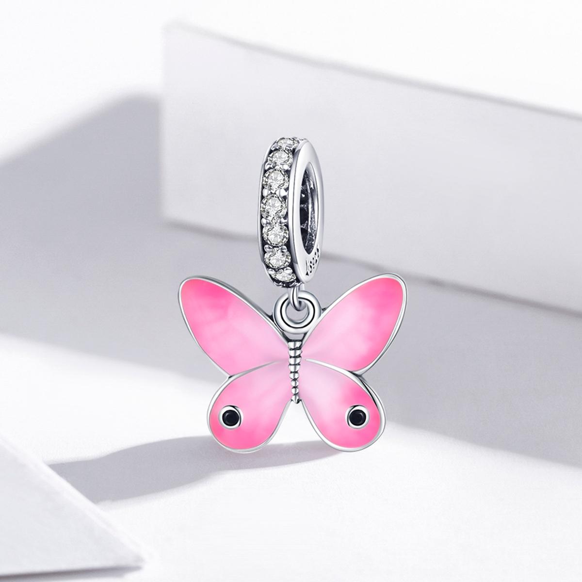 925 Sterling Silver Butterfly Pendant For Diy Bracelets & Necklaces
