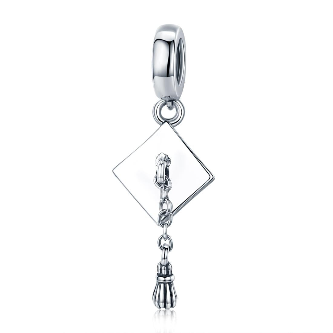 925 Sterling Silver Diy Bracelet Charm University Hat Beads