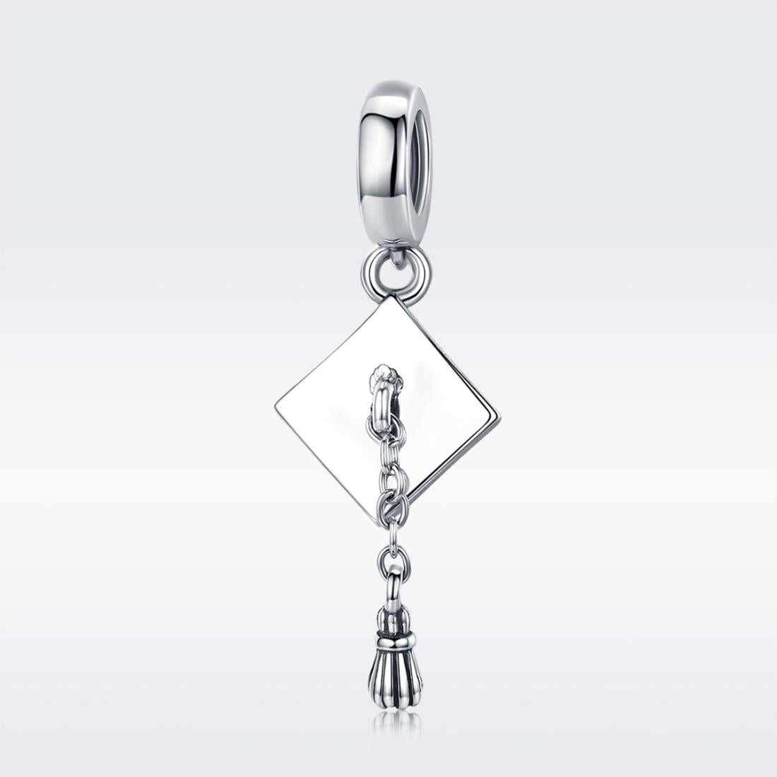 925 Sterling Silver Diy Bracelet Charm University Hat Beads