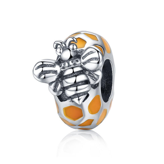 925 Sterling Silver Bee Charm For Diy Bracelets & Necklaces
