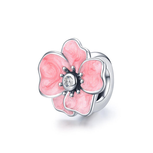 925 Sterling Silver Flower Bead Bracelet & Necklace Set