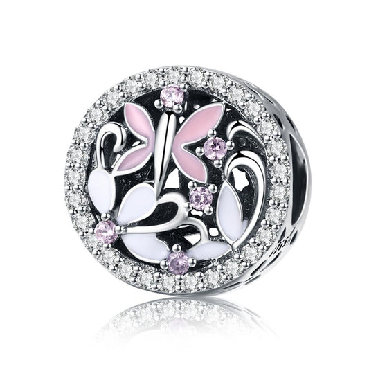 925 Sterling Silver Dragonfly Bead Pendant For Diy Bracelets & Necklaces
