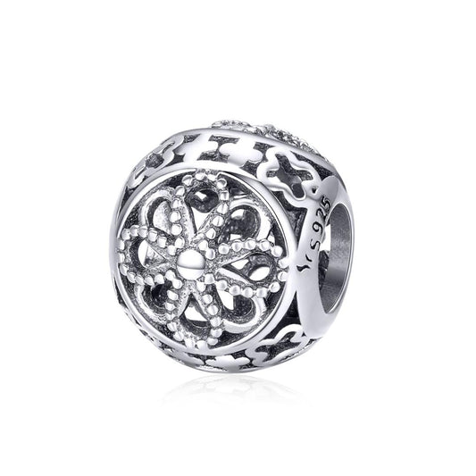 925 Sterling Silver Flower Beads For Diy Bracelets & Necklaces