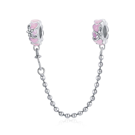 925 Sterling Silver Heart Safety Chain For Diy Bracelets & Necklaces