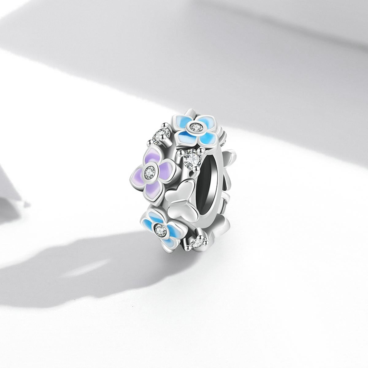 925 Sterling Silver Butterfly Love Flower Beads For Diy Bracelets & Necklaces