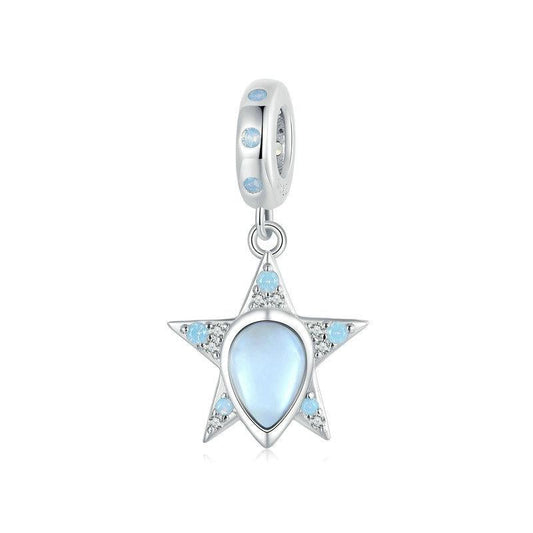 925 Sterling Silver Blue Star Beaded Bracelet