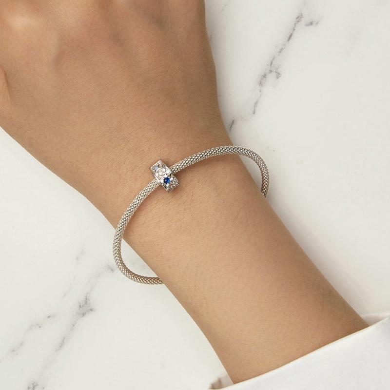925 Sterling Silver Diy Bracelet Beads & Pendant Set