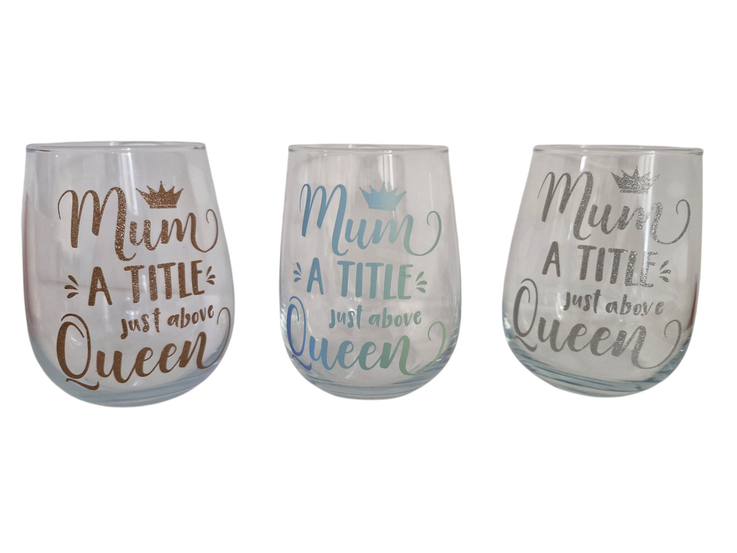 Mum wine glass